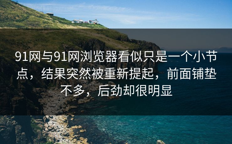 91网与91网浏览器看似只是一个小节点，结果突然被重新提起，前面铺垫不多，后劲却很明显  第1张